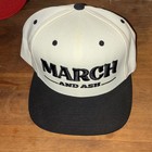 March and Ash dispensary Yupoong White Black Snapback Hat Adjustable One Size — photo 1