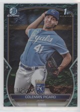 2023 Bowman Draft Chrome Aqua Lunar Crater Refractor 21/125 Coleman Picard 0us8