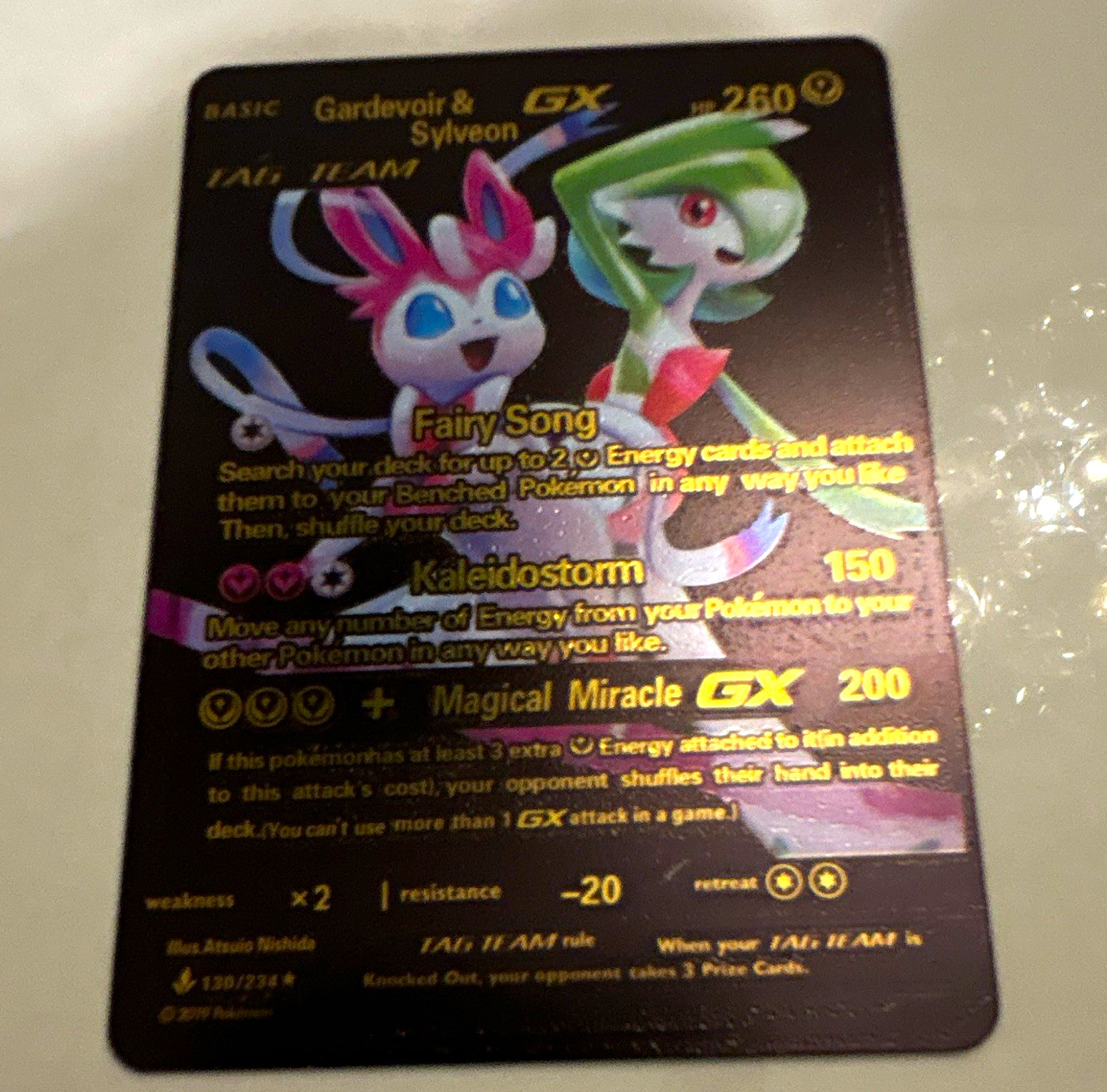 The Pokémon Company Gardevoir & Sylveon GX TAG TEAM 130/214 Holo UR EN