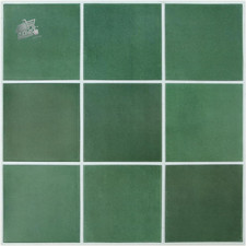 Kitchen Tile Stickers, Matte Dark Green PVC Squares, 10 Pieces, P