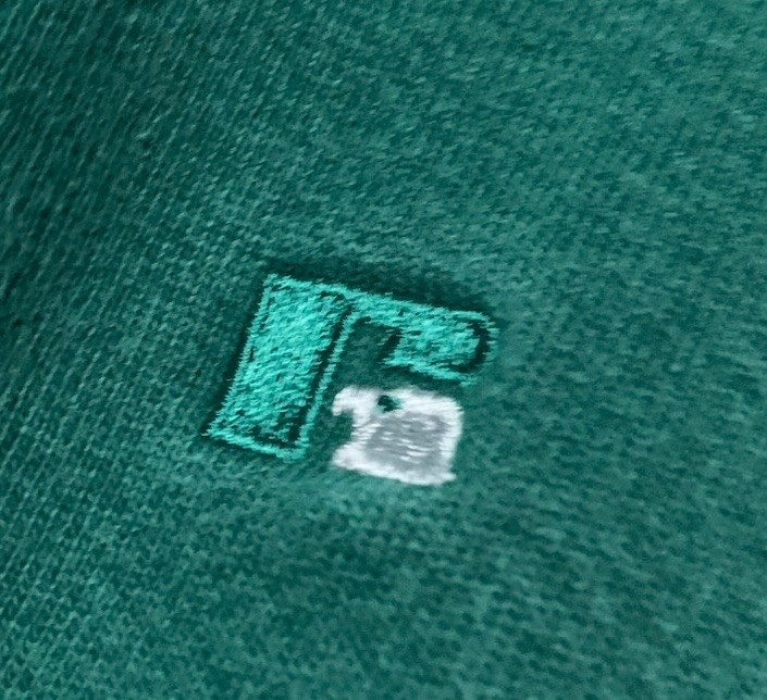 VTG Russell V-Stitch Sweatshirt Adult M Crewneck USA Made Green 80s Heavy