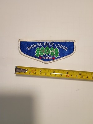 SHIN-GO-BEEK 334 LODGE FLAP PATCH ORDER OF THE ARROW BOY SCOUT OA BSA WWW Merged