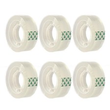 6 Rolls Transparent Tape Refills Rolls, Clear Tape, 3/4 x 1000 in, 1 in Core Gif