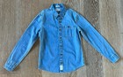 Abercrombie Boys Blue Denim 100% Cotton Button Down Shirt Size L EUC — photo 1
