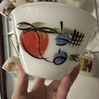 Rare Vintage FireKing Gay Fad Studio Apple and blueberry splash proof 7” bowl