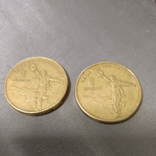 2 x 2005 AUSTRALIAN $1 (ONE DOLLAR) COIN WORLD WAR WWII 1939-1945 PEACE