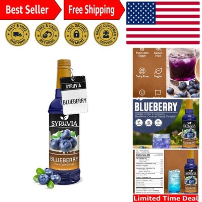 Vibrant Blueberry Flavoring Syrup - 25.4 Oz for Drinks & Culinary Creativity