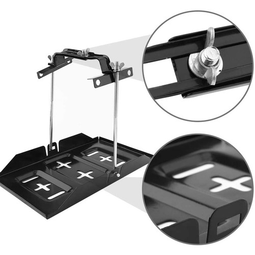 Ι Universal Metal Car Battery Tray Adjustable Hold Down Clamp Kit - Picture 6 of 10