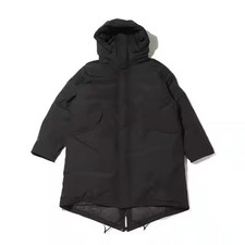 nanamica GORE-TEX Long Down Coat Black used, stylish winter jacket