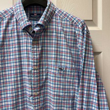 Vineyard Vines Men's XL Classic Fit Tucker Shirt Teal Performance Button Down