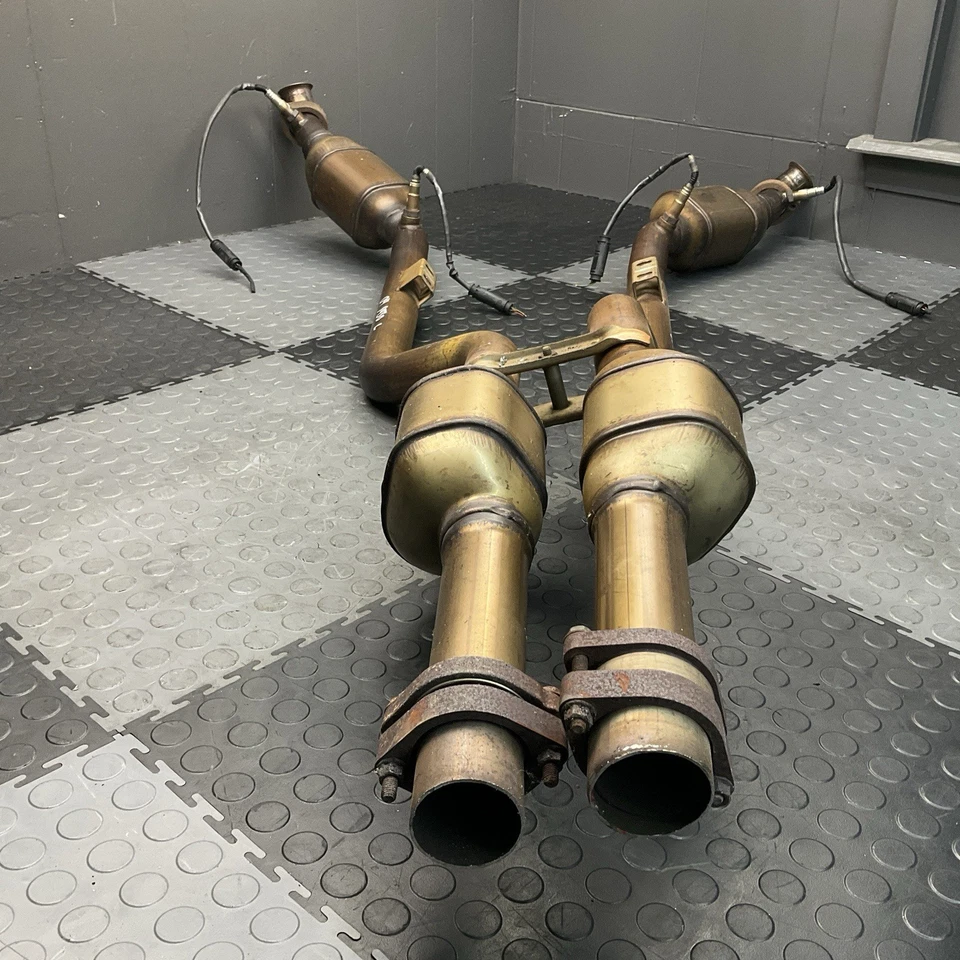 2003-2006 Mercedes S430 conjunto de pares conversor catalítico de escape com sensores O2 fabricante de equipamento original - Imagem 4 de 4