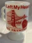 Vintage Milk Glass Mug I Left My Heart in San Francisco Golden Gate Bridge Cup