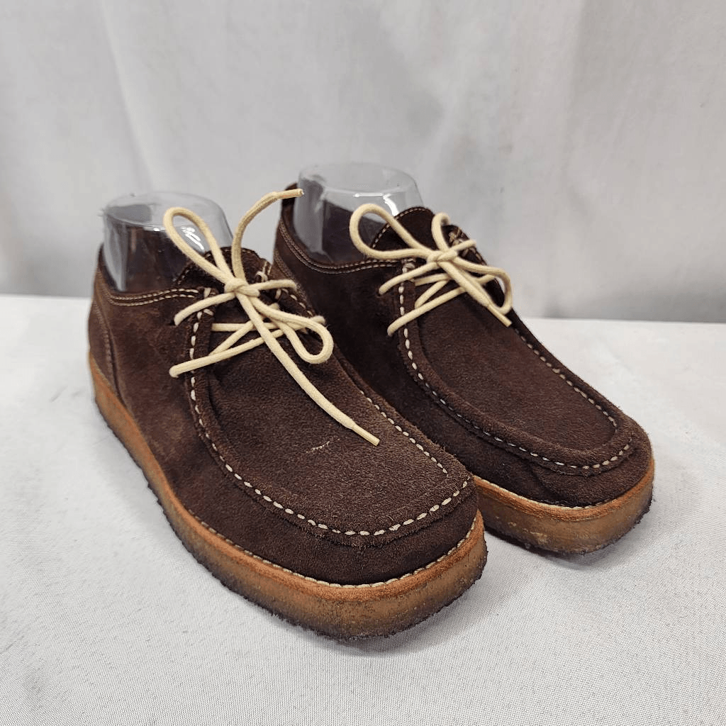 SAOLA Mocassini Clarks Wallabee marroni scamosciati suola crepe donna 5M scarpe comode