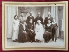 PHOTOGRAPHIE ANCIENNE - 1900 - MARIAGE - PHOTOGRAPHIE CARTONNEE - 19,5 X 14,5 CM