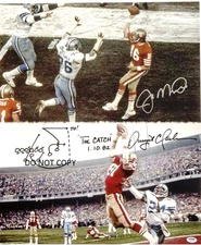JOE MONTANA & DWIGHT CLARK - THE CATCH Signed 8x10 Reprint Photo #1 - 49ers !!