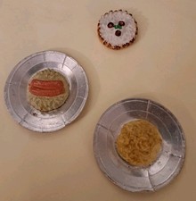 Piatti Cibo Miniature Bambole Cucina Scatole Barattoli Miniatura