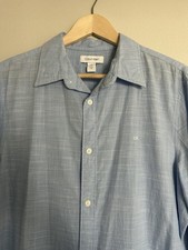 Calvin Klein Men's Light Blue Wrinkle-Free Dress Shirt, Size M