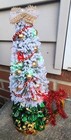 Handmade Christmas Decor Flocked Tree In Vintage Ceramic Base. Lights/Timer — photo 5