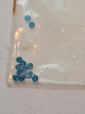 einzelne  echte blaue rund geschliffene Apatit ca. 1,8 mm  round facet - Bild 1 von 2