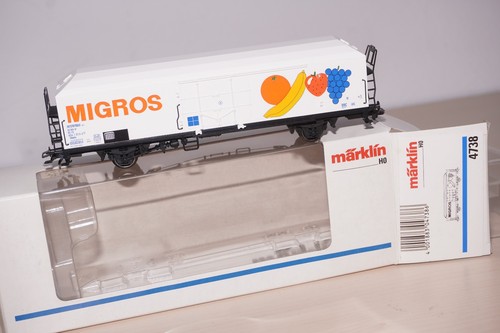 RF20] Märklin H0 4738 Kühlwagen MIGROS der FS OVP | Zustand: Gebraucht