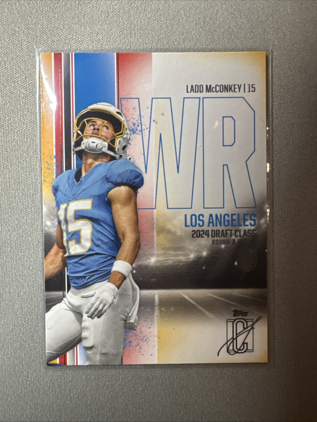 2024 Topps Signature Class - Rookies Ladd McConkey #135 Red & Yellow (RC)