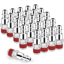 Air Plugs 25 PCS Air Fittings 1/4 Inch Male NPT Air Hose Fitting 1/4" Industr...