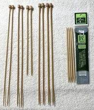 5 Pair Clover Bamboo Knitting Needles 2, 3, 5, 6, 7 Four Double Point Size 9