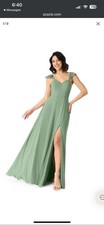 Azazie Matcha Chiffon Bridesmaid Dress size 12 