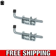 Versatile Spring-Loaded Gate Latch - Heavy Duty 6in Bolt, 2pcs Included