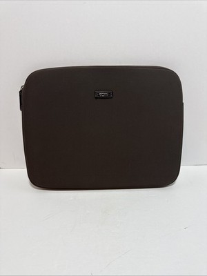 Tumi T-Pass Laptop/Tablet Sleeve Brown Neoprene Padded Zip Travel