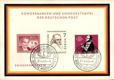 Postcard Hanover, German Industrial Fair, special stamps and special postmarks - 11611125