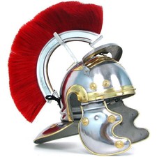 Armor Crested Roman Officers Helmet for LARP, Cosplay, Renaissance Fairs, 