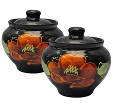 Popp Baking Stewing Stoneware Ramekin Set of 2 Clay Cooking Pot Set [2x28 fl oz]