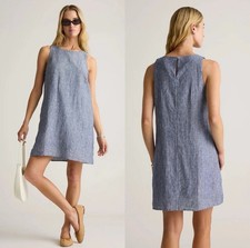 Quince European Linen Chambray Stripe Tank Mini Dress XL