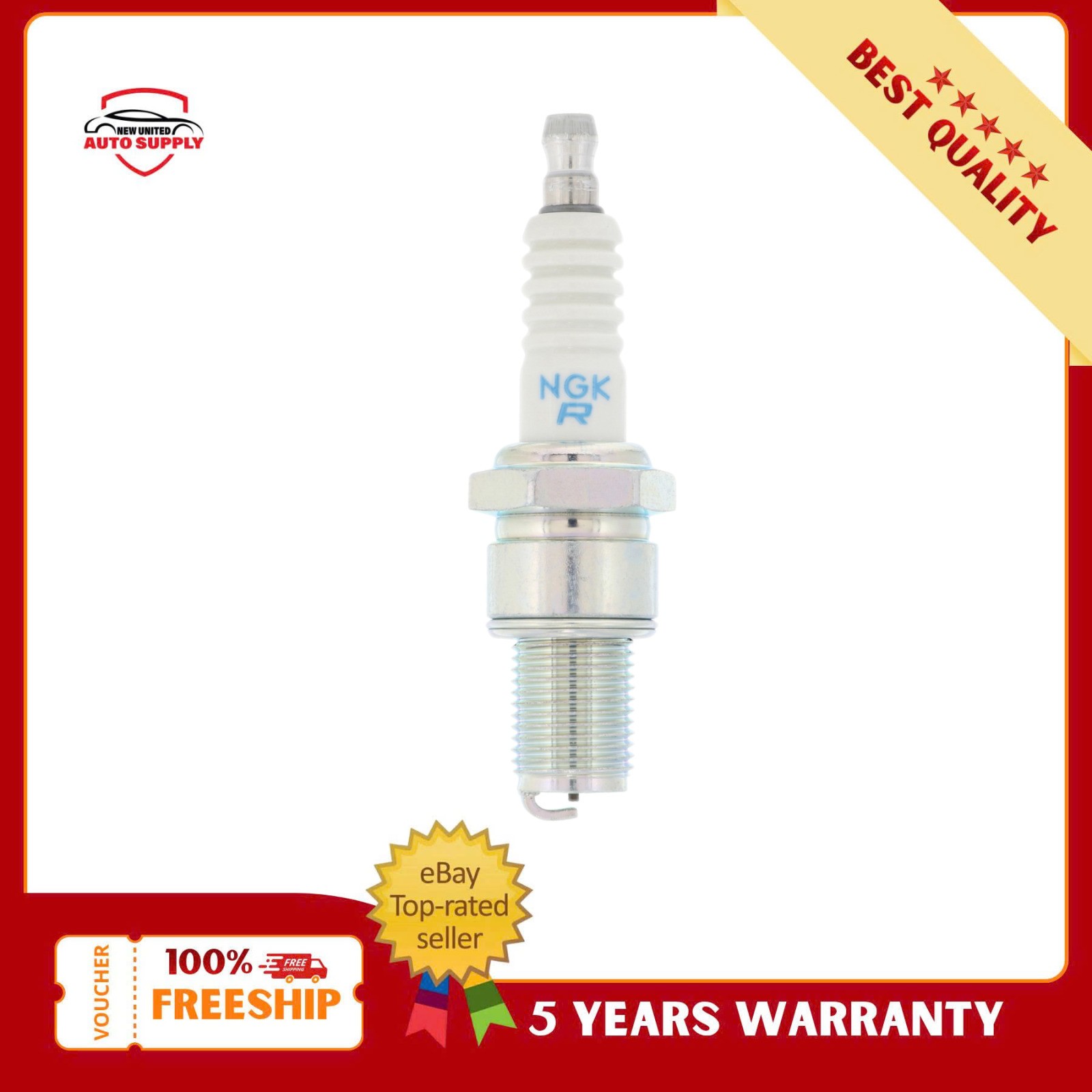 4PCS NGK BR9EG Spark Plug 9 Heat Range fits Honda CR125R CR250R Yamaha YZ125