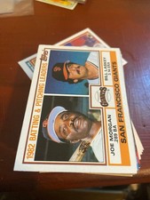 1983 TOPPS #171 GIANTS 1982 BATTING & PITCHING LEADERS MORGAN/LASKEY