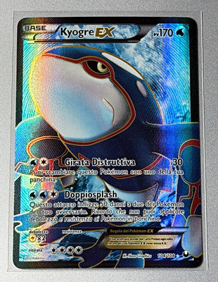 The Pokémon Company Kyogre EX Full Art Holo Ultra Rare 104/108 IT 2012 HP170