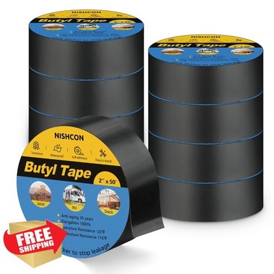 NISHCON Butyl Sealant Tape 2''x50' 8 Rolls