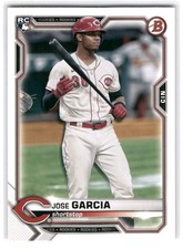Jose Garcia 2021 Bowman Baseball #56 Cincinnati Reds Rookie RC