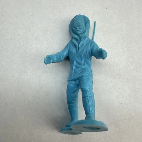 MARX 1950's ESKIMO PLAYSET FIGURE TOY ARCTIC Hunter? BLUE VINTAGE
