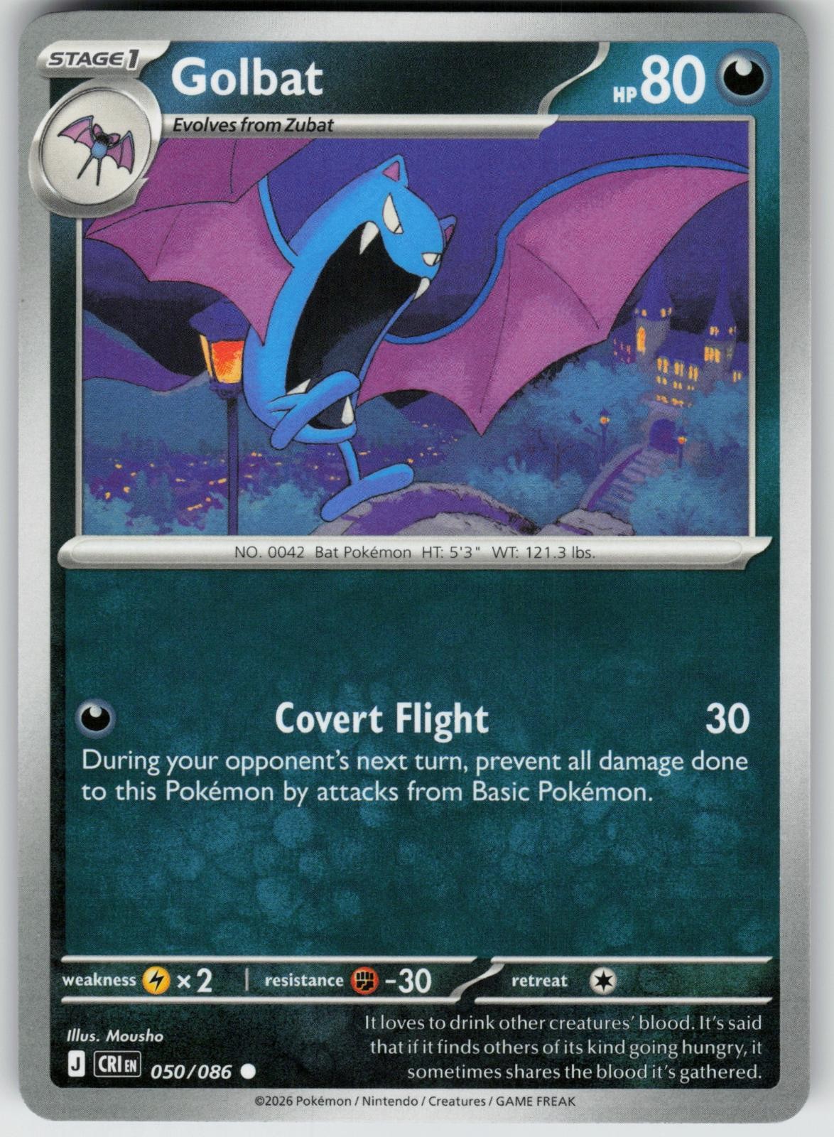Golbat 050/086 ME04: Chaos Rising Pokemon Common Near Mint