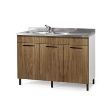 KIT CUCINA BASE 3 ANTE 120X50XH85 CM S/LAVELLO NOCE