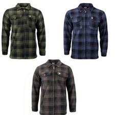 Jack Pyke Tundra Fleece Lined Shirt Jacket Brown / Green / Blue Check Outdoor