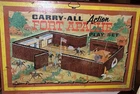 Vintage Marx 1968 Fort Apache Tin Carry-All Playset With Figures No. 4685