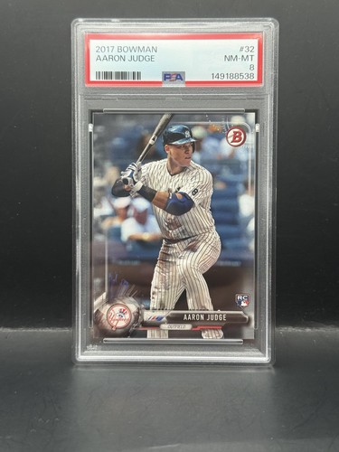 #32 Aaron Judge 2017 Bowman RC Rookie New York Yankees psa 8