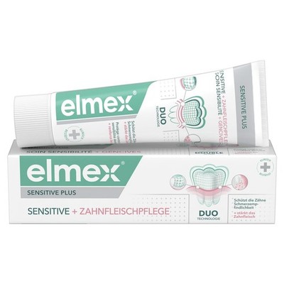 elmex  Sensitive + Zahnfleischpflege Zahnpasta 75ml 75 ml (1er Pack), Weiß 