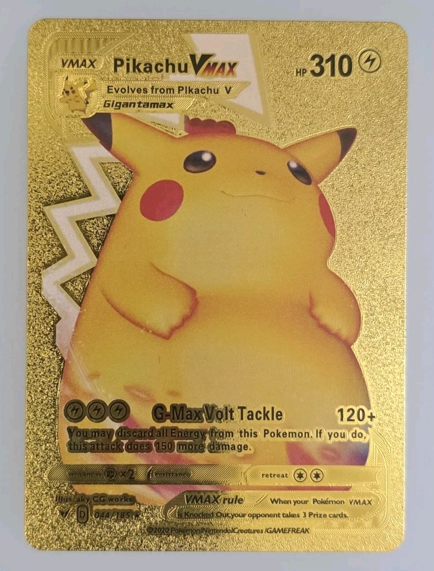 ピカチュウ　Pikachu VMAX ゴールドカード 310HP 英語版 Pokémon Pikachu VMAX 310hp Gigantamax Gold Foil Fan Art Collector