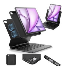 ESR iPad Air 13 Inch Case Keyboard M3/M2, 2025/2024 , Easy-Set Magnetic Stand,