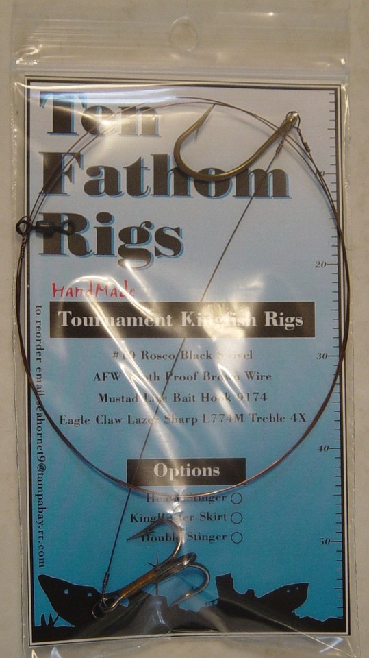 5 Kingfish Rigs * Live Bait * King Mackerel Leaders * Mustad & VMC ...