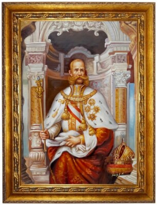 Ölbild Kaiser Franz Joseph, Julius Victor Berger Ölgemälde HANDGEMALT,50x70cm